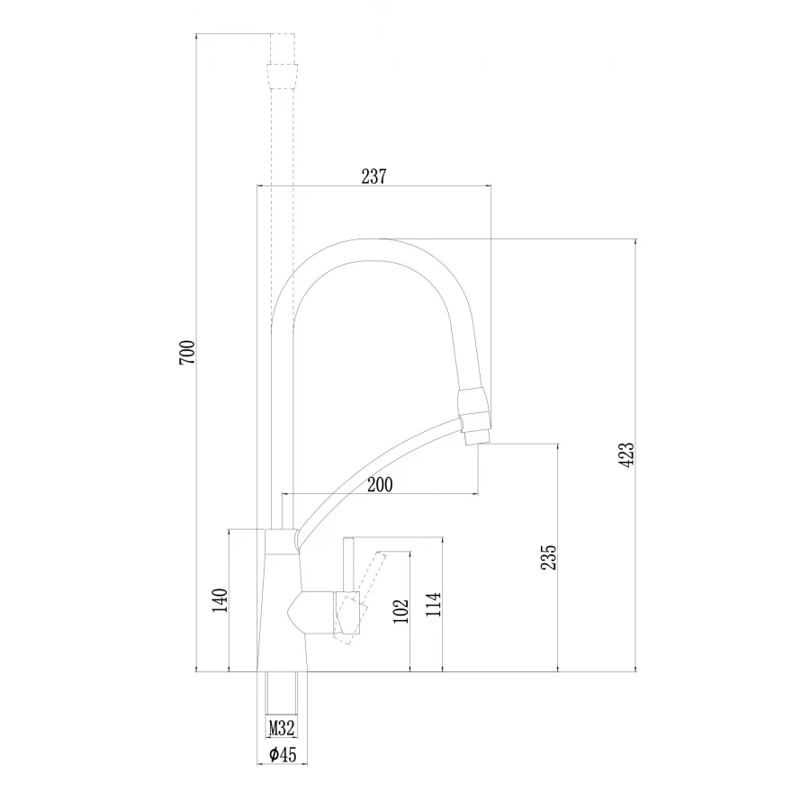 Смеситель Fmark для кухонной мойки FS8255C-12