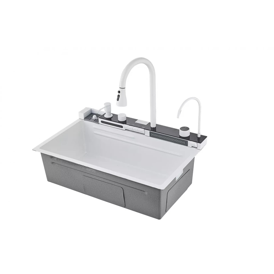 Мойка кухонная Savol с водопадом S-SC001W 75x46 см