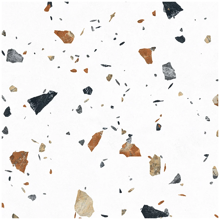 Керамогранит Laparet Terazzo Bianco карвинг матовый цветной 60х60 см