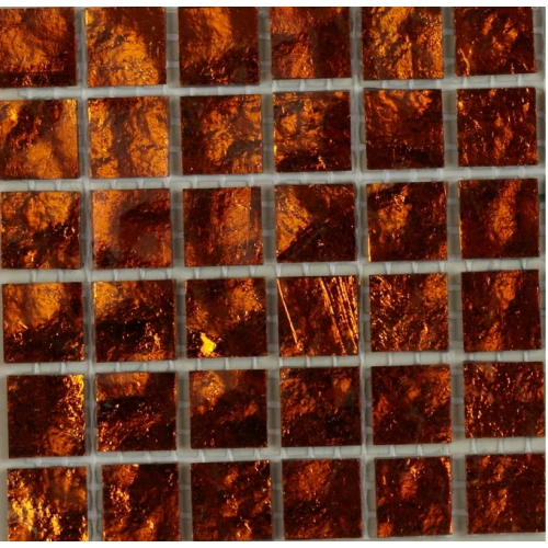 Стеклянная мозаика Art&Natura Murano Specchio сетка 15x15 глянцевая коричневая MS10-15x15 30х30 см