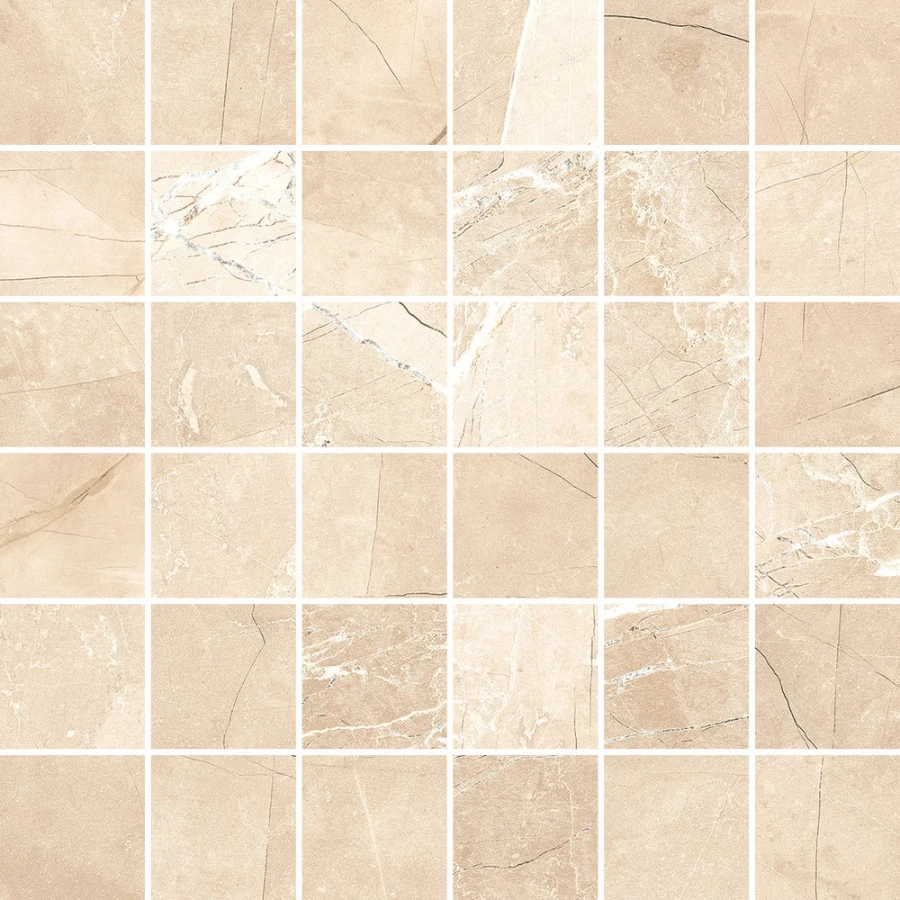 Мозаика Cerdomus Pulpis Mosaico Beige Natt чип 4,7x4,7 матовая бежевая 29,7х29,7 см