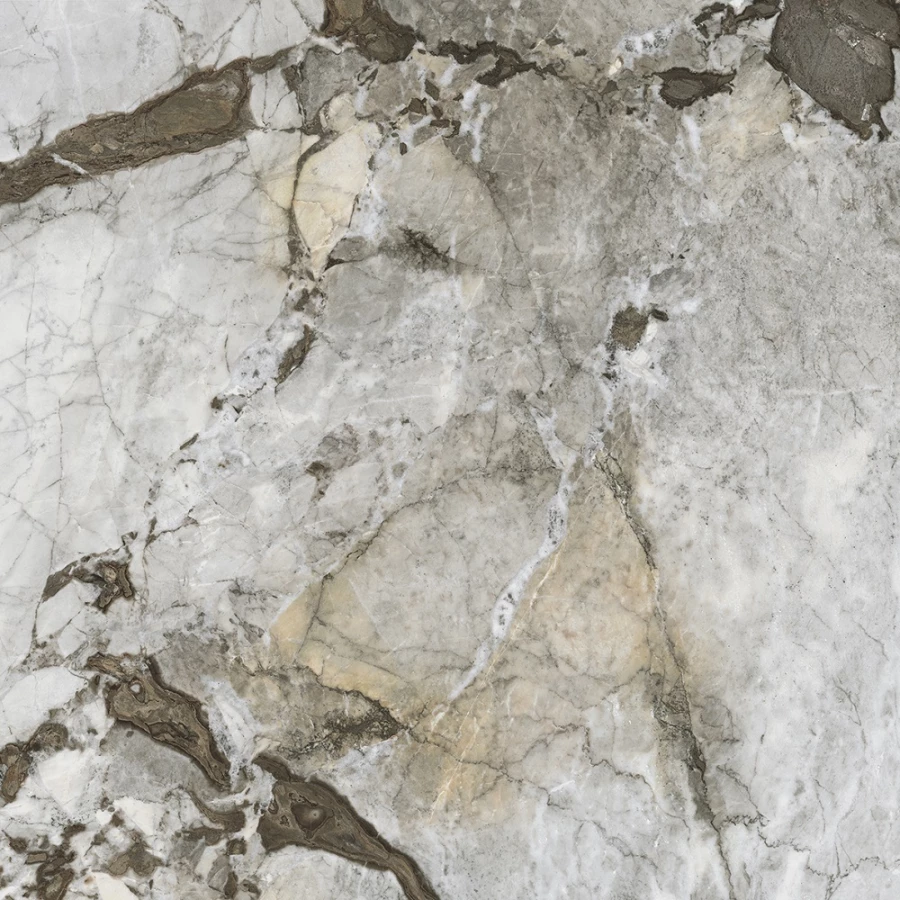 Керамогранит Ceramiche Piemme Makro Revolution Calacatta Iron Satin Ret полуматовый серый 06094 120х120 см