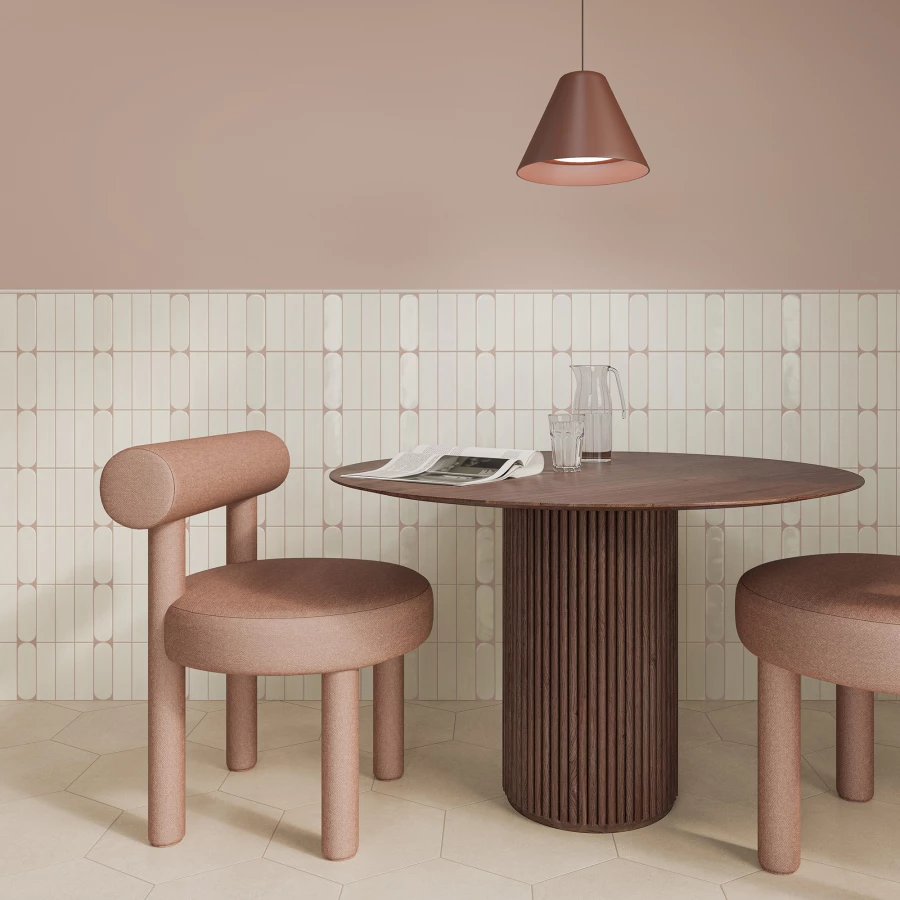 Плитка настенная DNA Calema Oval White Gloss глянцевая белая 16х5,2 см