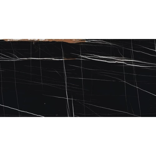 Керамогранит Kerranova Marble Trend Nero Dorato Matt матовый черный K-1004/MR/600x1200 120х60 см