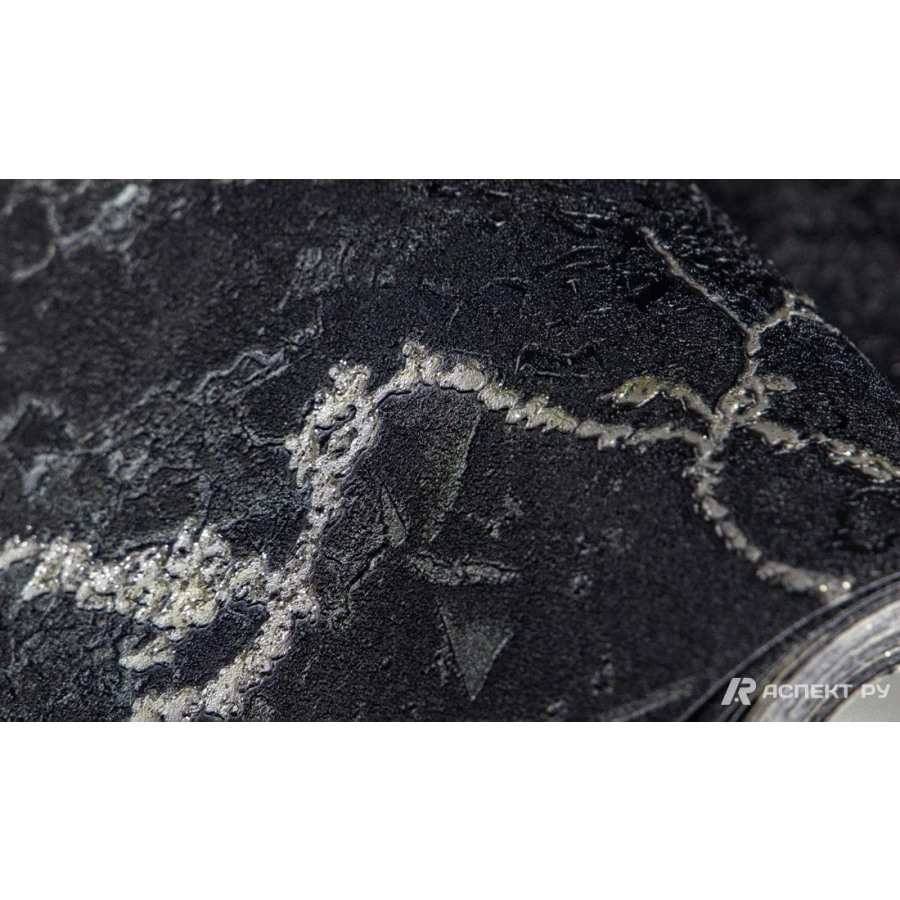 Обои флизелиновые Аспект Вермонт черный 70572-44 1,06х10,05 м