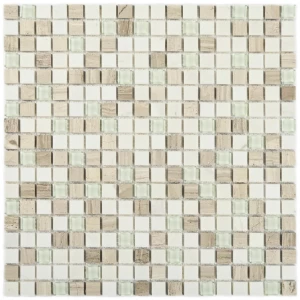 Мозаика Bonaparte Каменная мозаика Comfort 15х15 матовая белая 30,5х30,5 см