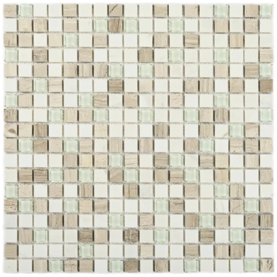 Мозаика Bonaparte Каменная мозаика Comfort 15х15 матовая белая 30,5х30,5 см