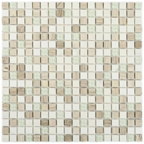 Мозаика Bonaparte Каменная мозаика Comfort 15х15 матовая белая 30,5х30,5 см