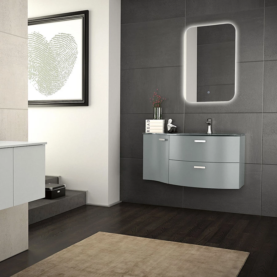 Зеркало Azario Паллада c подсветкой и диммером сенсорный выключатель ФР-1538 55x80 см