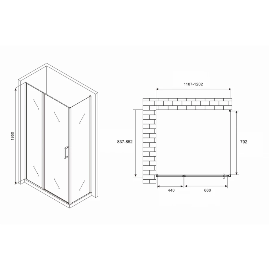 Душевой уголок Abber Sonnenstrand AG04120S-S85