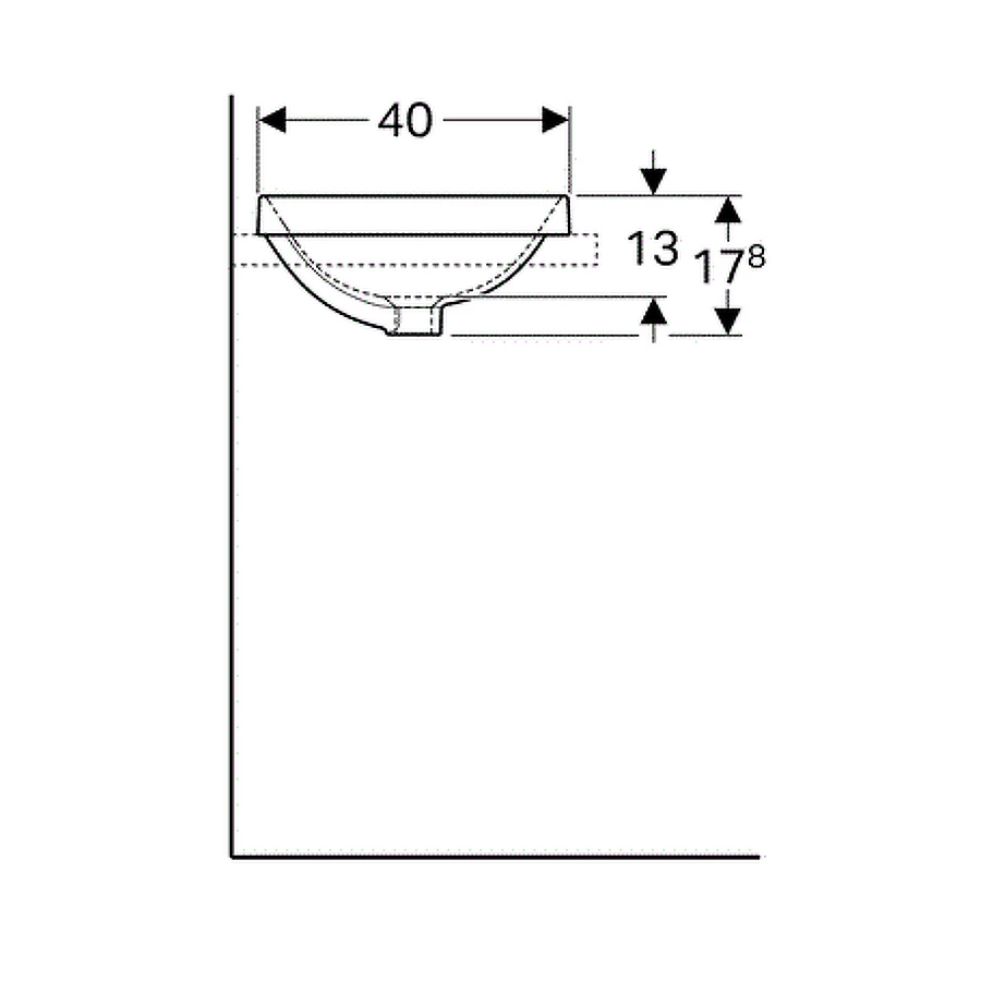 Раковина встраиваемая Geberit VariForm 500.738.01.2 55x40 см