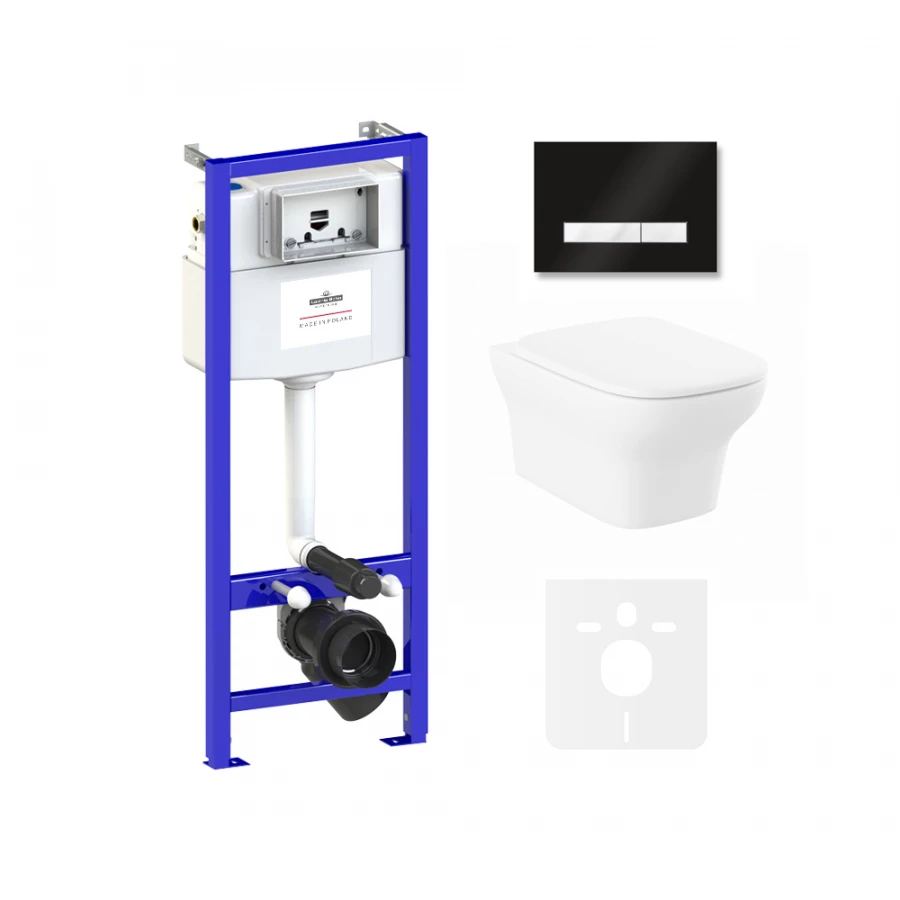 Унитаз Lavinia Boho Relfix Bristol Rimless 75110211 (комплект 6 в 1)