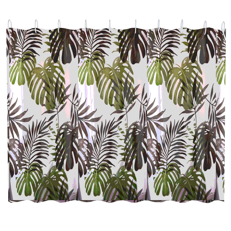 Шторка Fashun для ванны с набором пластиковых колец для подвеса A8822 180x180 см