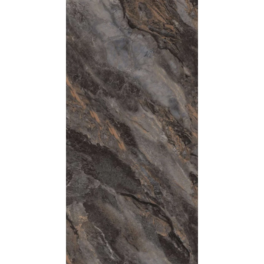 Керамогранит Zibo Fusure Hong Kong Marble Brown Gold Glitter G126063G 120х60 см