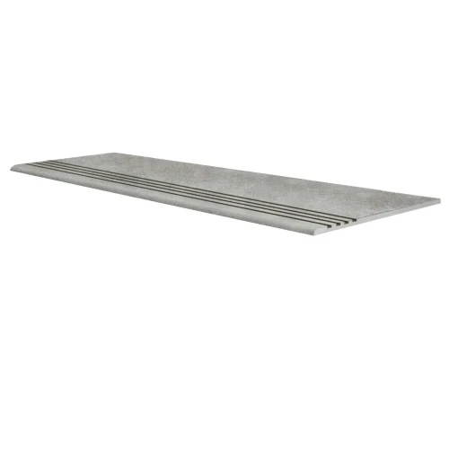 Ступень Стандарт Проходная из керамогранита Onda Beton G1102 MR матовая серая 035419 120х29,6 см