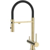 Смеситель для кухни Iddis с фильтром и гибким изливом матовое золото Ace acemgffi05