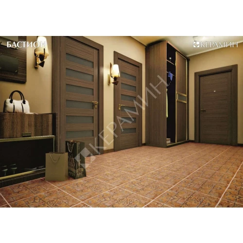 Керамогранит Керамин Бастион 4 коричневый 2,08 м2 40х40 см