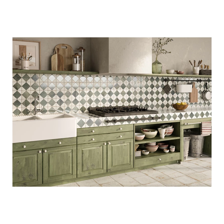 Плитка напольная Peronda FS Arles Green LT матовая бело-зеленая 0100531652 33x33 см