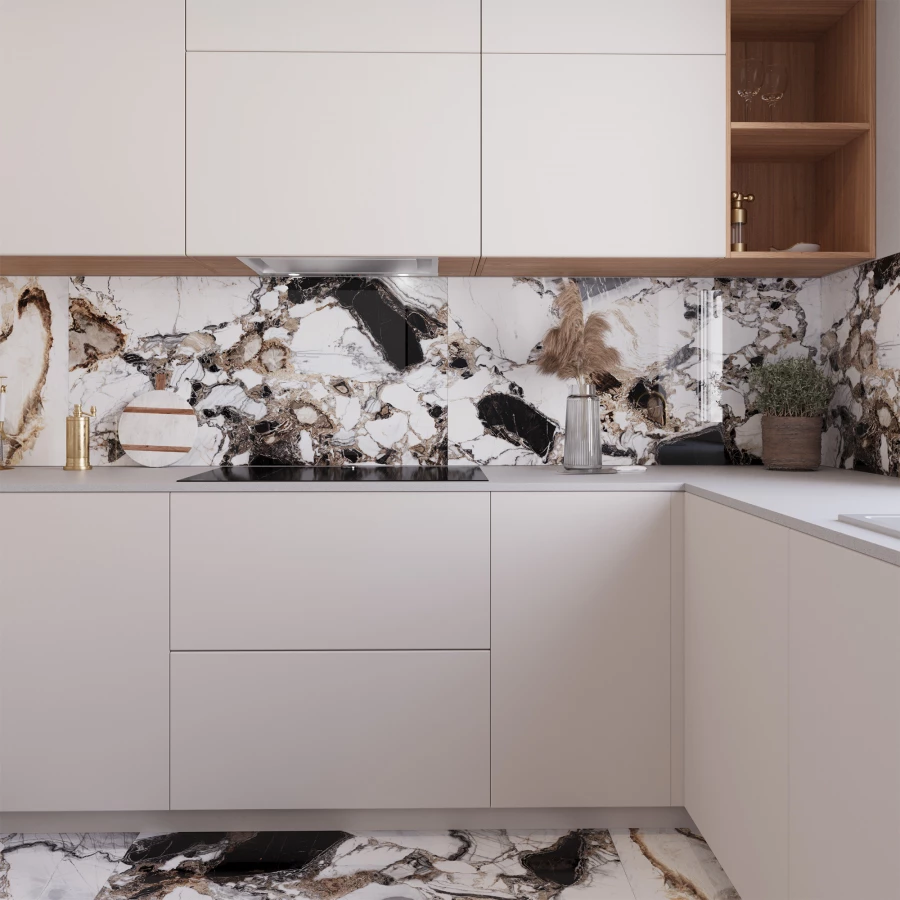 Керамогранит Arcadia Ceramica Grande Crystal High Gloss глянцевый белый HG2002-A 120х60 см