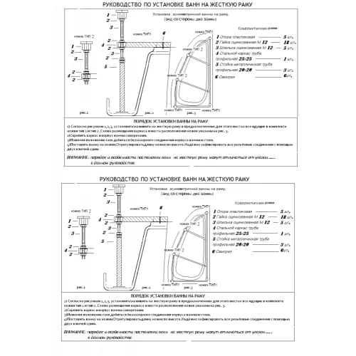 Рама для ванны Cersanit Joanna 140 K-RW-Joanna*140n