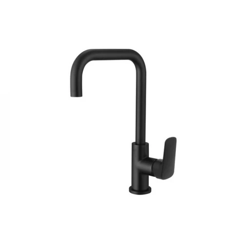 Смеситель для кухни Aquatek Вега квадратный излив матовый черный AQ1081MB