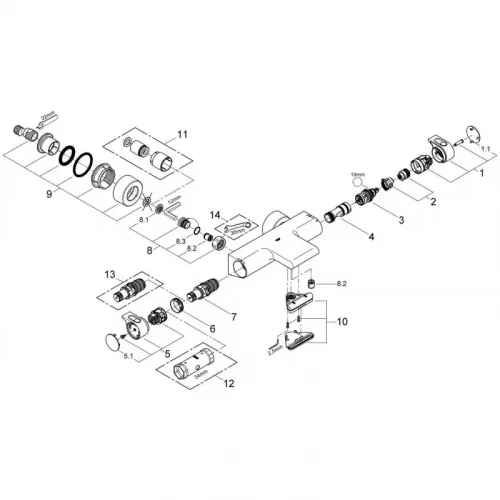 Смеситель для ванны Grohe Grohtherm 2000 NEW 34174001