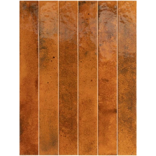 Плитка керамическая Equipe Бали Гингер / Bali Ginger глянцевая оранжевая 31551 40х5 см