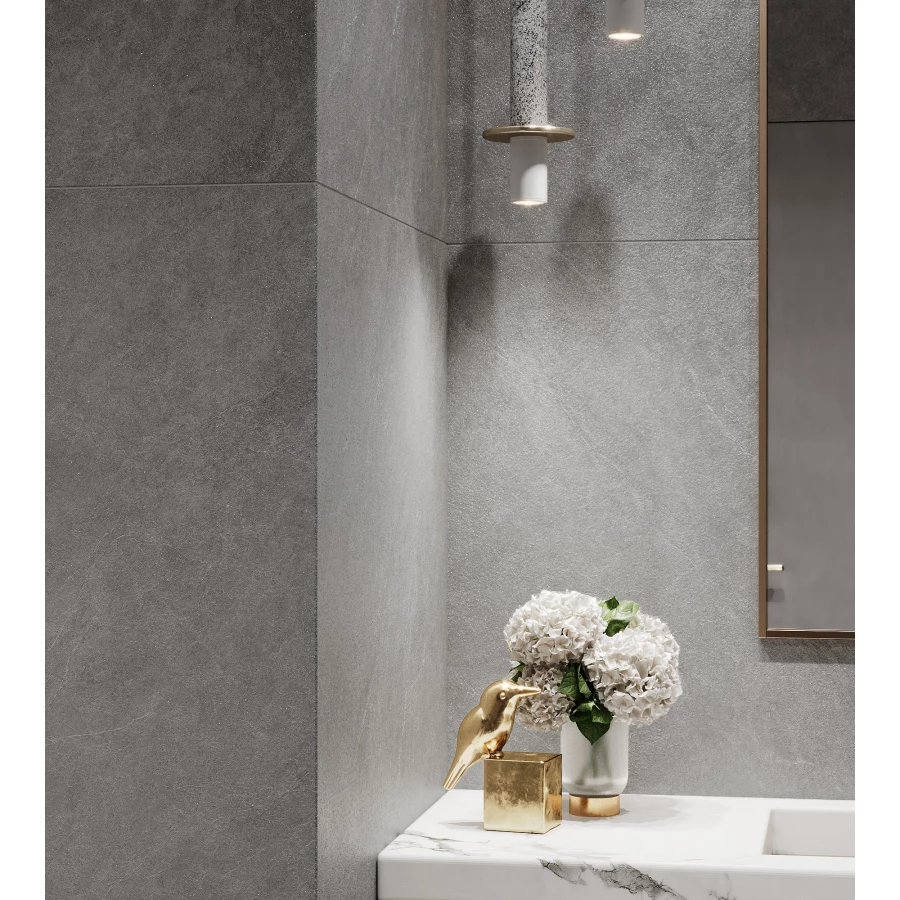 Керамогранит Creanza Listello Gris матовый с микрогранулами серый CZ-SL02-B 160х80 см