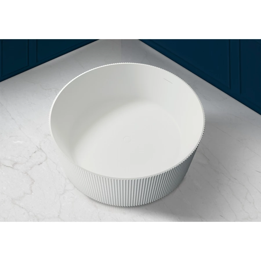 Ванна из искусственного камня Abber Stein белая матовая AS9679 150x150 см