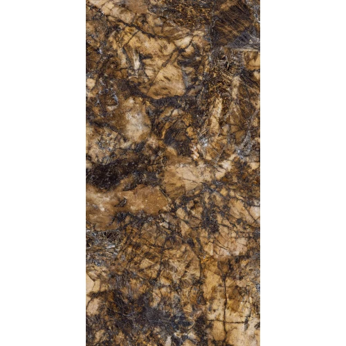 Керамогранит Seratonia Glossy Leopard Dark темно-коричневый 120х60 см