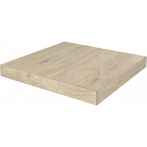 Ступень угловая левая клееная из керамогранита Kerama Marazzi Сальветти матовая белая SG506500R/GCS 33х33 см