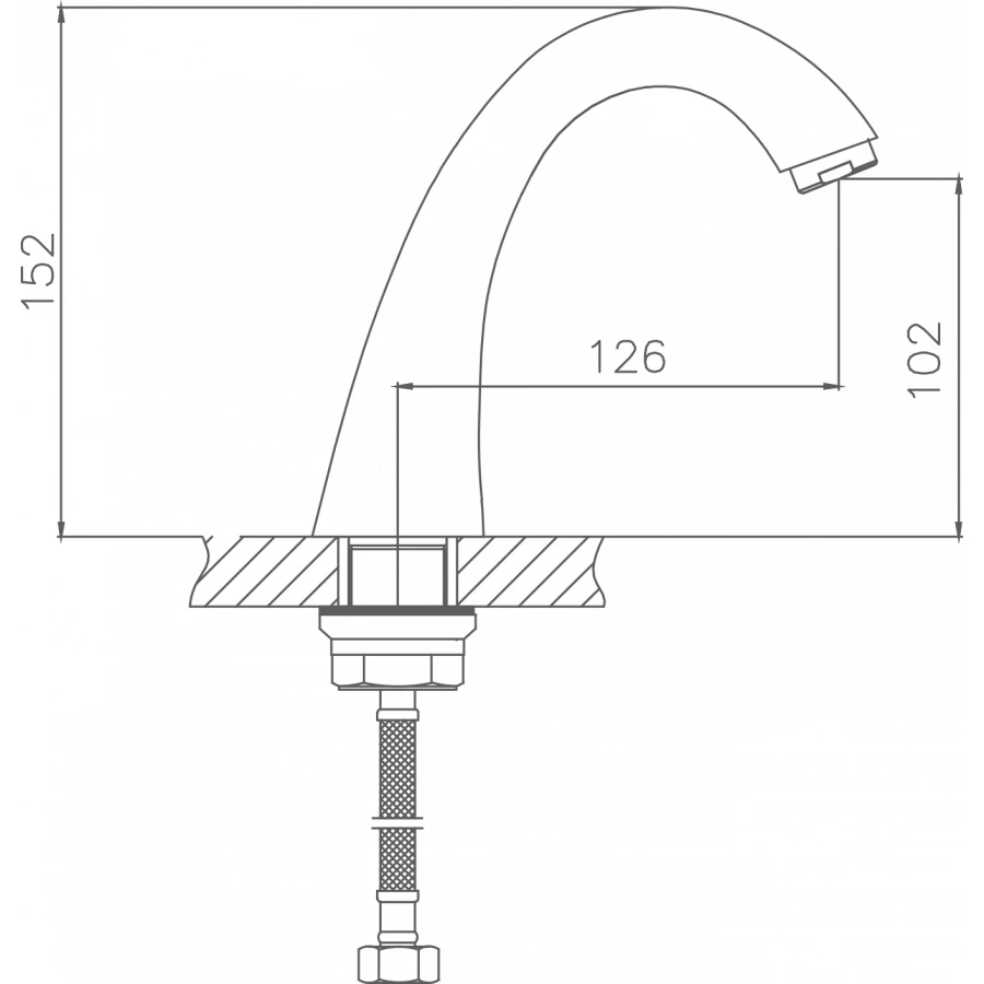 Смеситель Cron для раковины хром CN1019