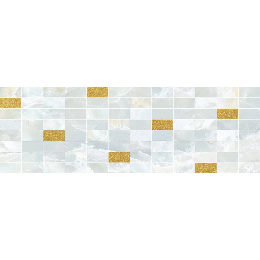 Декор Laparet Eden мозаичный светло-голубой золото MM60156 20х60 см
