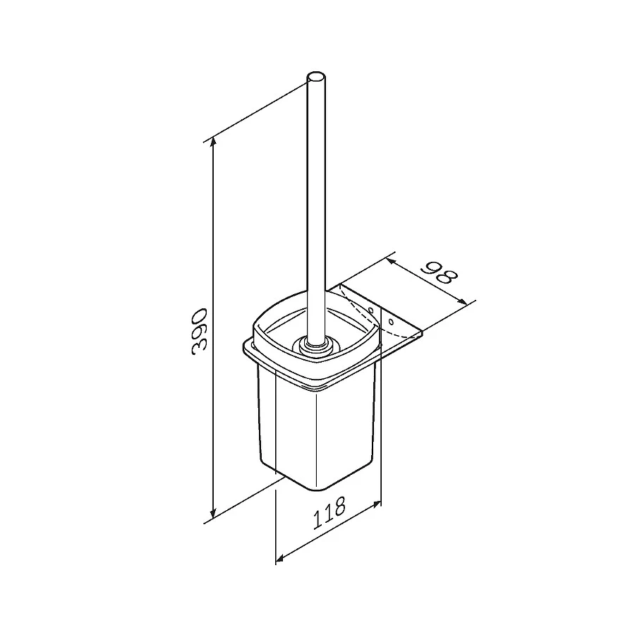 Стойка с туалетной щеткой Am Pm Inspire V2.0 подвесная A50A33400