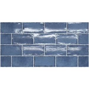 Плитка керамическая Equipe Алтея Тхистле Блуе / Altea Thistle Blue глянцевая синяя 27611 15х7,5 см