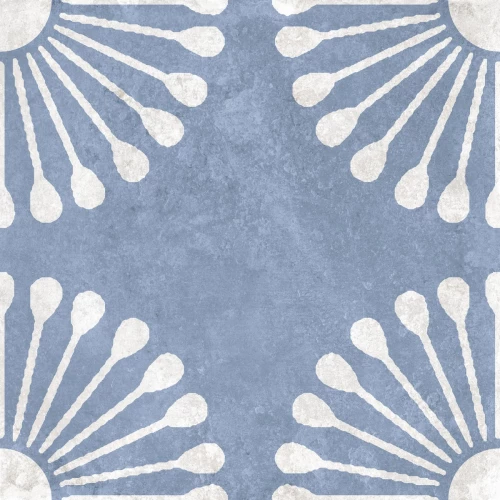 Керамогранит Motto Ceramic Palmas Blue Decor 1 матовый синий N100122 20x20 см