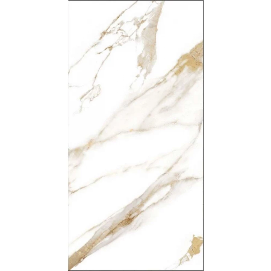 Керамогранит Global Tile Calacatta Royal_GT грес глазуированный Белый GT120600103MR 120х60 см