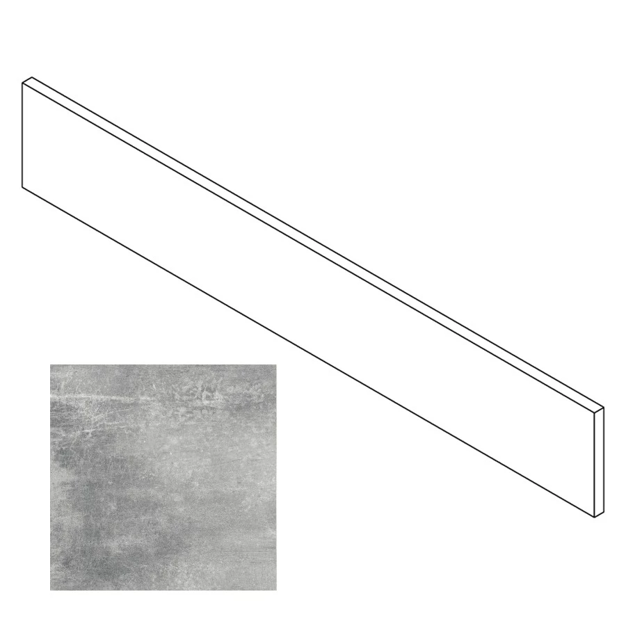 Плинтус Gresse Madain цемент серый GRS07-06 120х9,5 см