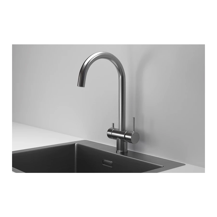 Смеситель для кухни Granula 7104, сталь сатин