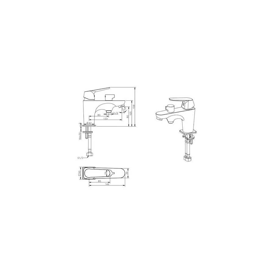 Смеситель для ванны и душа Esko New York NY 53