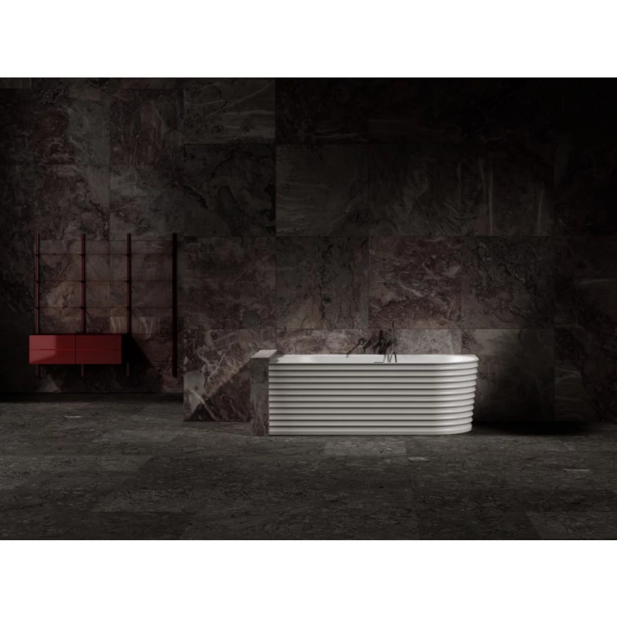 Ванна из искусственного камня Abber Stein белая матовая AS9651 L 170х80 см