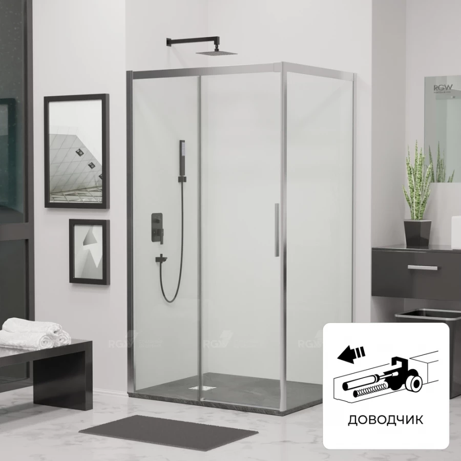Душевой уголок RGW LE-41 LE-12 + Z-22 Прозрачное 34124186-11 160х80 см
