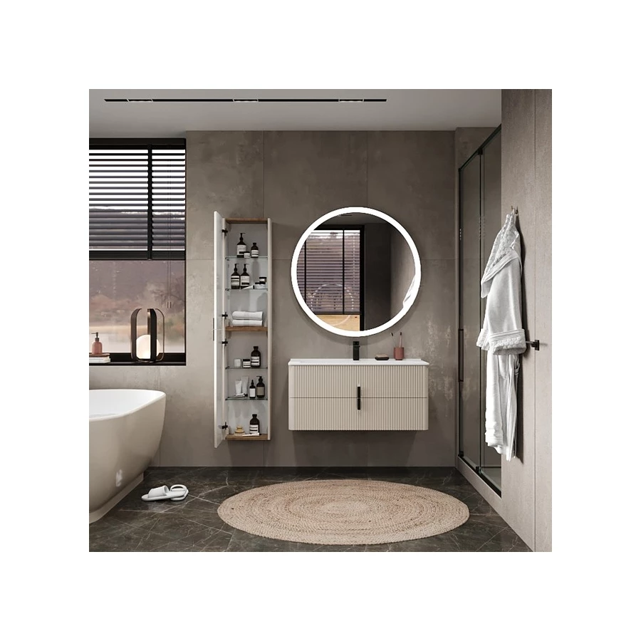 Модуль консольный Briz Арно правый бежевый матовый 35 см