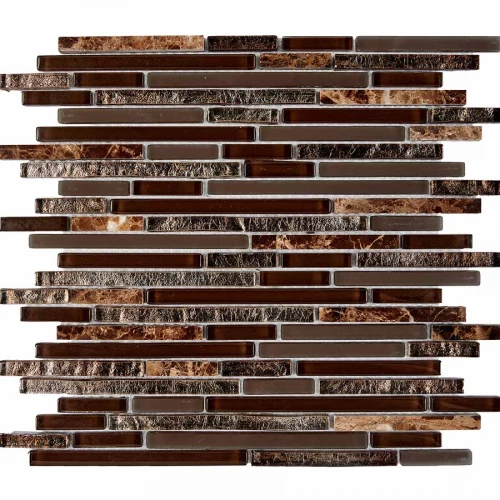 Мозаика из мрамора и стекла Pixel mosaic Камень и стекло чипы 10x48 98 148 мм сетка Pix730 30х28,6 см