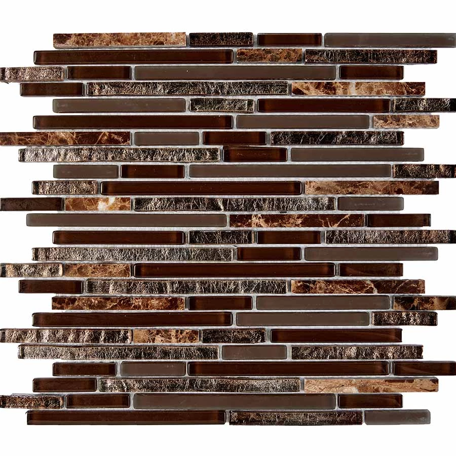 Мозаика из мрамора и стекла Pixel mosaic Камень и стекло чипы 10x48 98 148 мм сетка Pix730 30х28,6 см