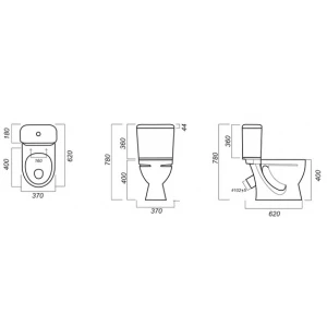 Унитаз компакт Sanita Стандарт SDTSACC01090112