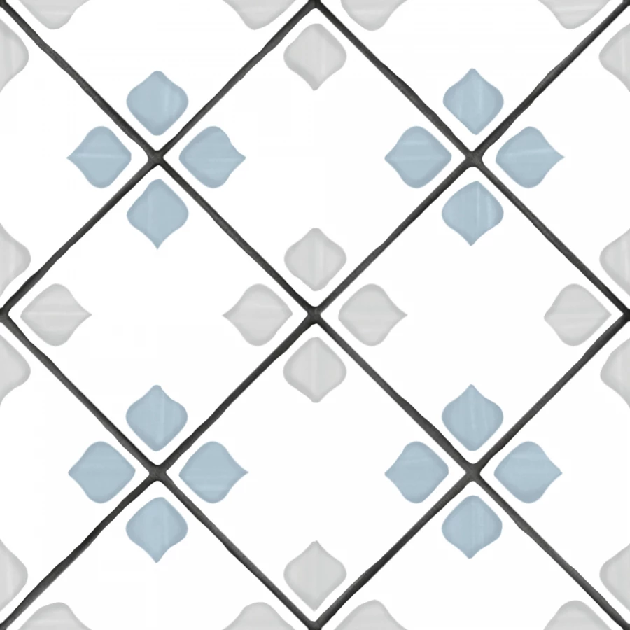 Керамогранит Harmony Peronda Tanger Silver Rhomb многоцветный 3356231083 12,3х12,3 см