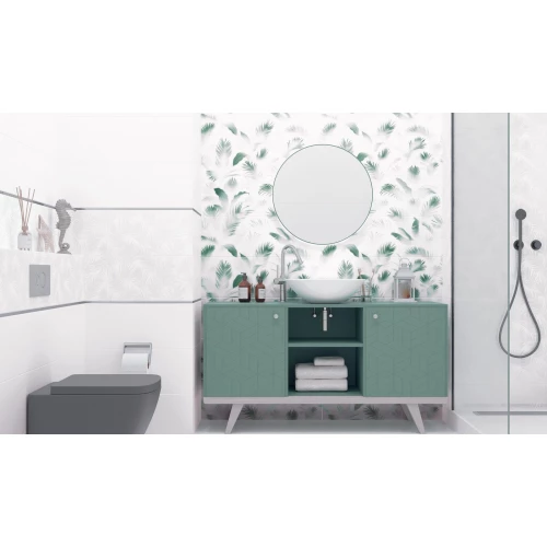 Плитка настенная Delacora Exotic White 7 шт в уп 53,508 м в пал WT15EXI00R 74х24,6х0,9 см