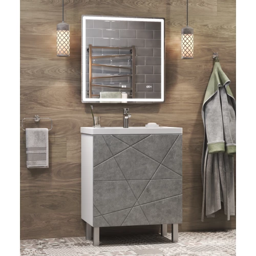 Тумба под раковину Vigo Geometry 600-0-2 бетон tn.bsf.GEO.FOS.60.2Y бетон