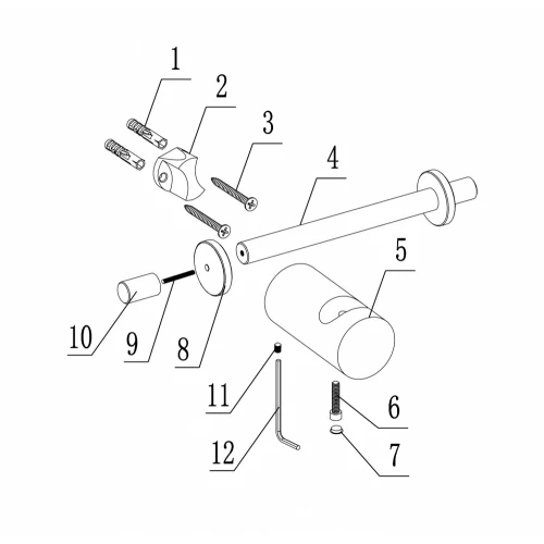 Крючок двойной Abber Osten 316 брашированное светлое золото AA1852BG